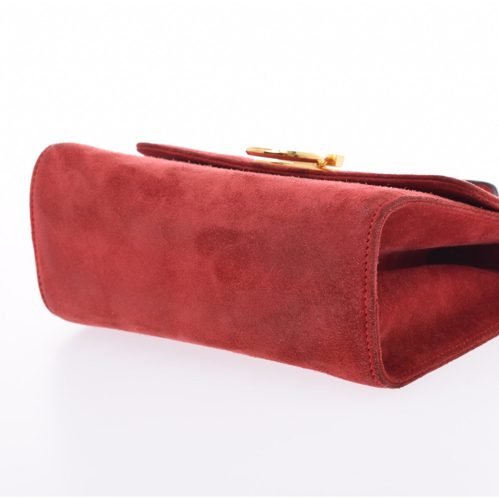 【明日まで値下】フェラガモ　ferragamo スウェードバック 赤　年末年始❣ 明日まで値下】フェラガモ ferragamo スウェードバック 赤 年末