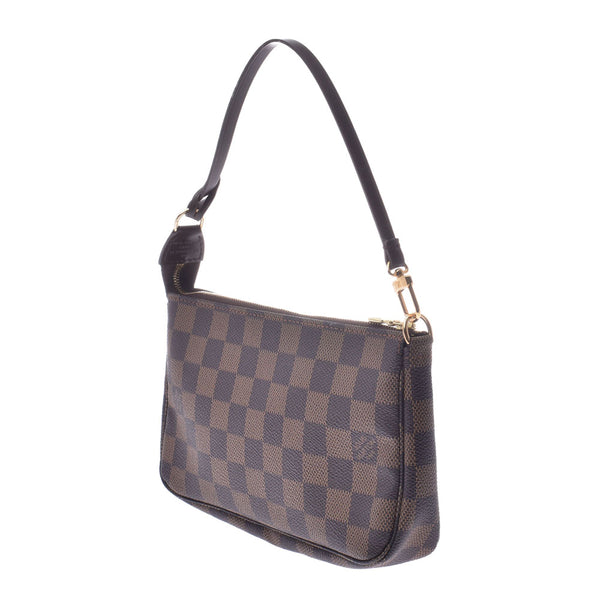 LOUIS VUITTON ルイヴィトンダミエブラウンゴールド metal fittings N51985 lady Mie Suda canvas accessories porch AB rank used silver storehouse
