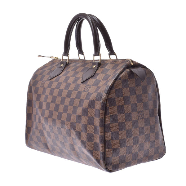 LOUIS VUITTON路易威登Damier Speedy 30棕色N41531女士Damier帆布手提包B等级二手Ginzo