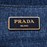 Prada Prada Canada 2 way Bag Blue Womens Denim Tote Bag a