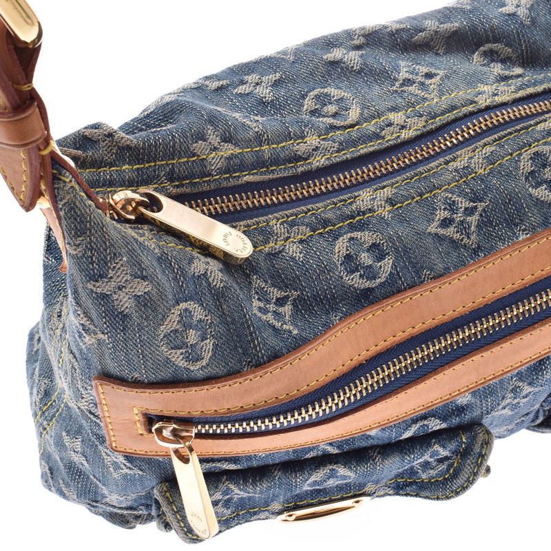 LOUIS VUITTON路易威登Monogram Denim Buggy PM蓝色M95049女士牛仔单肩包C等级二手Ginzo