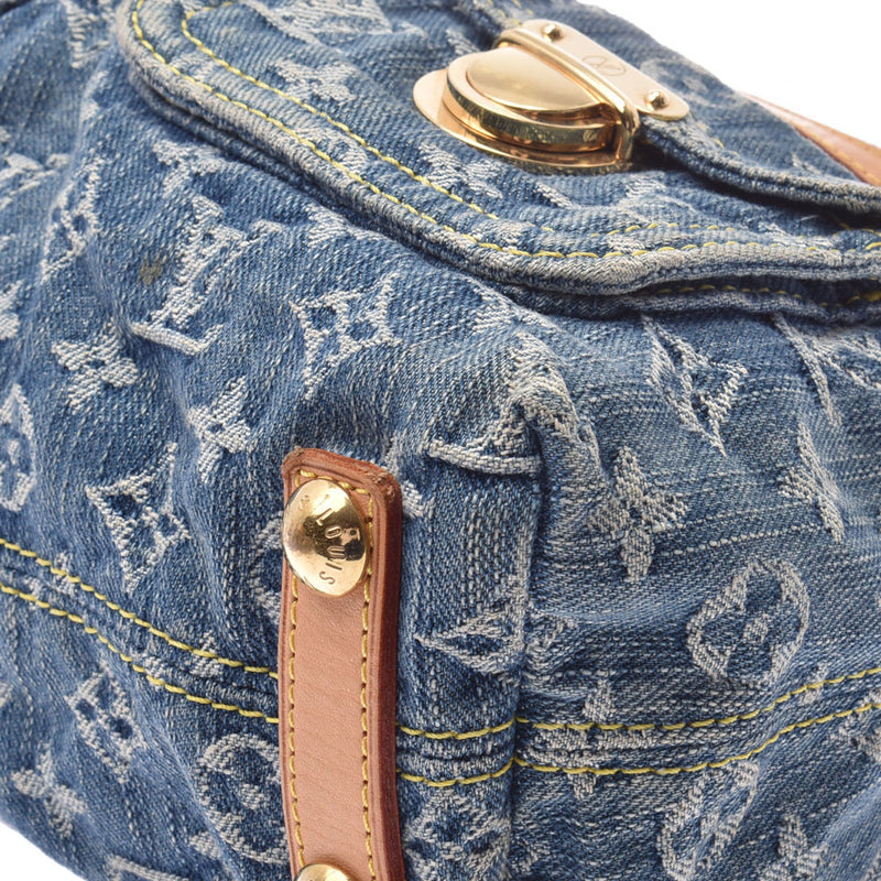 LOUIS VUITTON路易威登Monogram Denim Buggy PM蓝色M95049女士牛仔单肩包C等级二手Ginzo