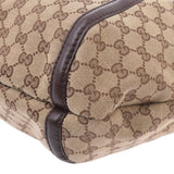 GUCCI Gucci Beige/Dark Brown 240261 Ladies GG Canvas/Leather Semi Shoulder Bag A Rank Used Ginzo