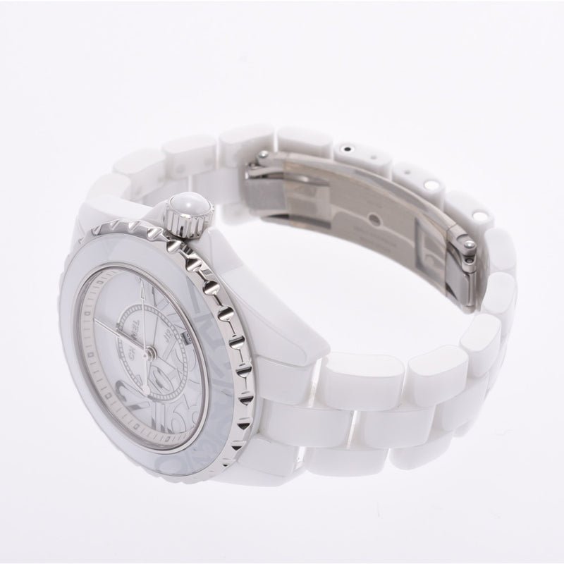 CHANEL シャネル J12 グラフィティ 33mm 世界限定1200本 H5239 ボーイズ 白セラミック 腕時計 クオーツ 白文字盤 Aランク 中古 銀蔵