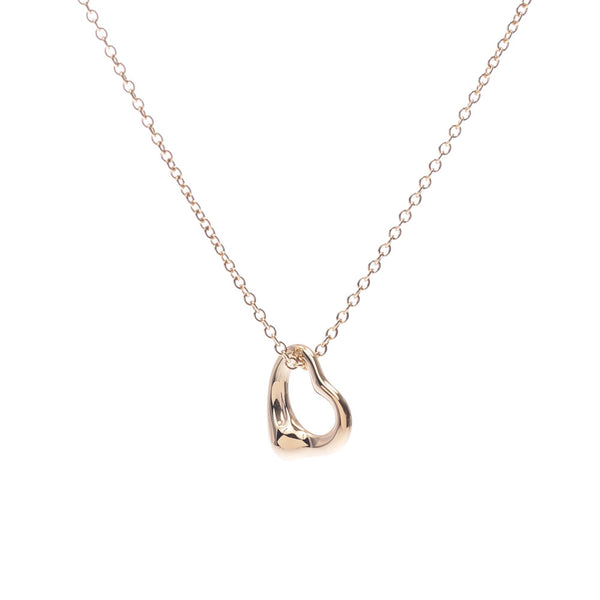 TIFFANY&Co. Tiffany open heart necklace Lady's K18YG necklace A rank used silver storehouse