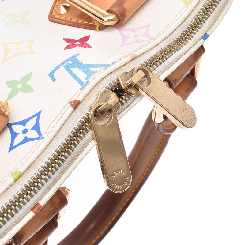 Louis Vuitton White Multicolor Alma PM Handbag