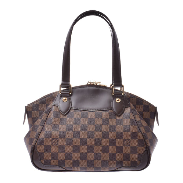 LOUIS VUITTON Louis Vuitton Damier Verona PM Brown N41117 Ladies Damier Canvas Handbag Shindo Used Ginzo