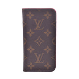 LOUIS VUITTON Louis Vuitton Monogram Folio iPhone X/XS Rose M63444 Unisex Monogram Canvas Mobile Smartphone Accessories AB Rank Used Ginzo