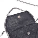 Stella McCartney Stella McCartney Fala seawife chain shoulder bag black silver metal fittings Lady's polyester shoulder bag A rank used silver storehouse