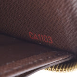 LOUIS VUITTON Louis Vuitton Zippy Wallet Old Brown N60015 Unisex Damier Canvas Long Wallet AB Rank Used Ginzo