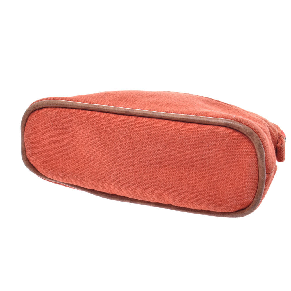 エルメス キャンバス ボリードポーチMM オレンジ ブランド エルメスボリードポーチ ミニミニ オレンジ ユニセックス キャンバス