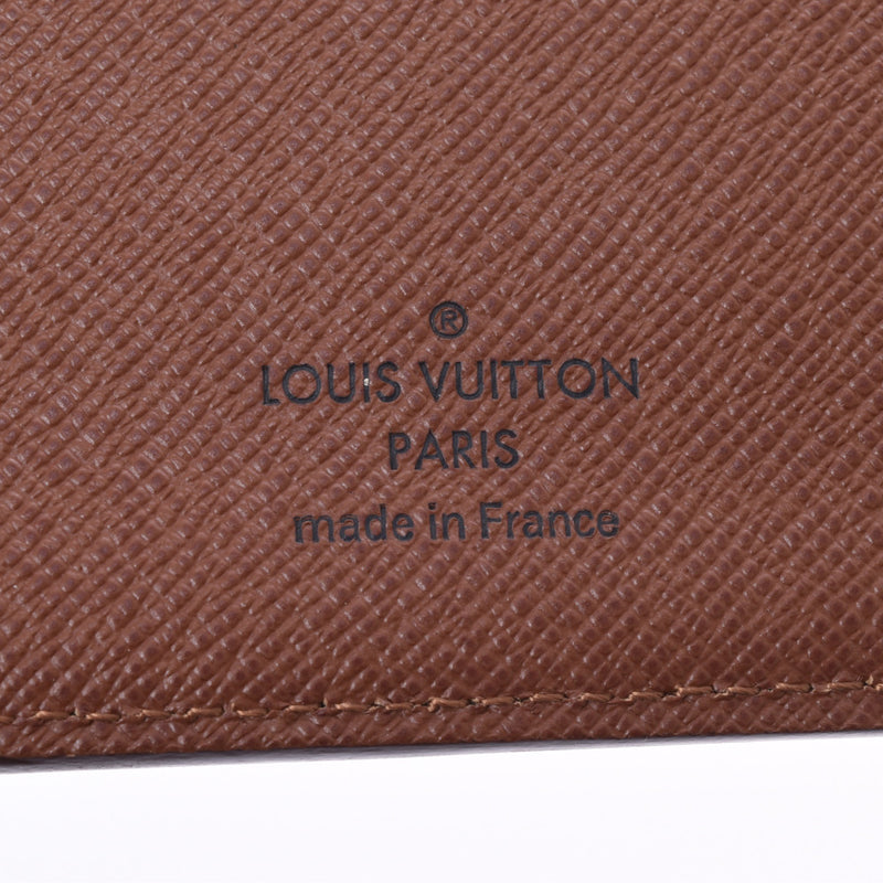 LOUIS VUITTON, Louviton, Port-Fouil, Marco, Brown, M61675, Menz, Monogram, canvas two, fold canvas, wallet, AB, AB, rank used, silver.