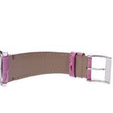 GUCCI G Chrono Diamond Bezel 101M Boys SS/Leather Watch Quartz Purple Dial A Rank Used Ginzo