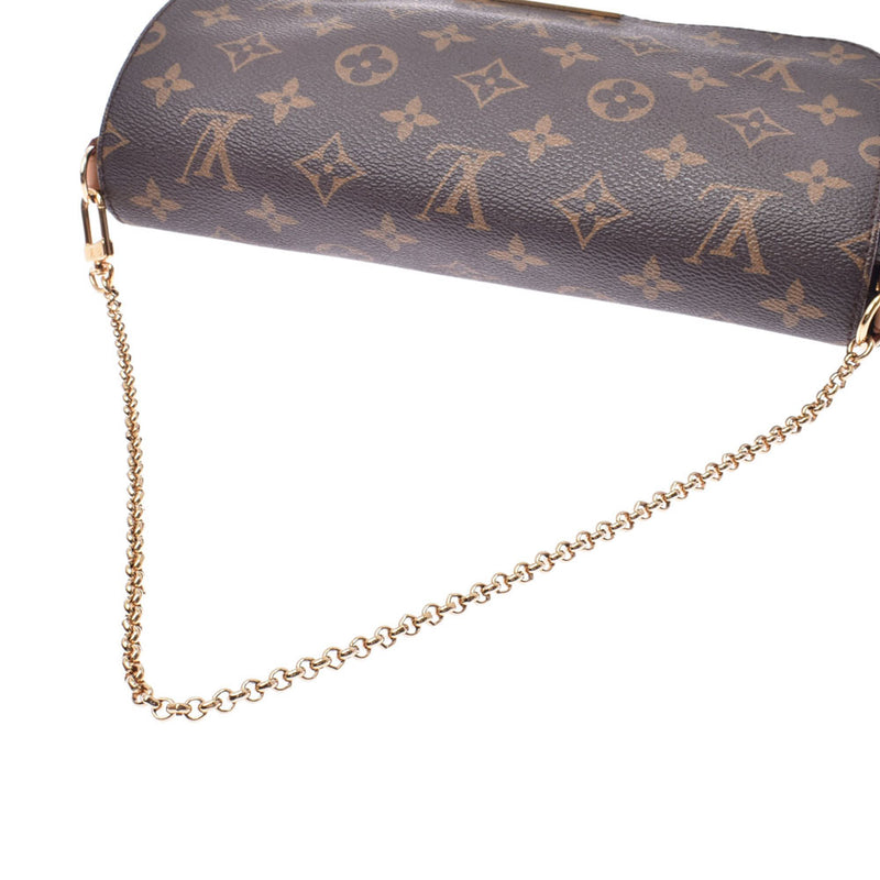 LOUIS VUITTON 路易威登单字费博利特 MM 棕色 M40718 女士单色帆布肩包 A 级二手银藏