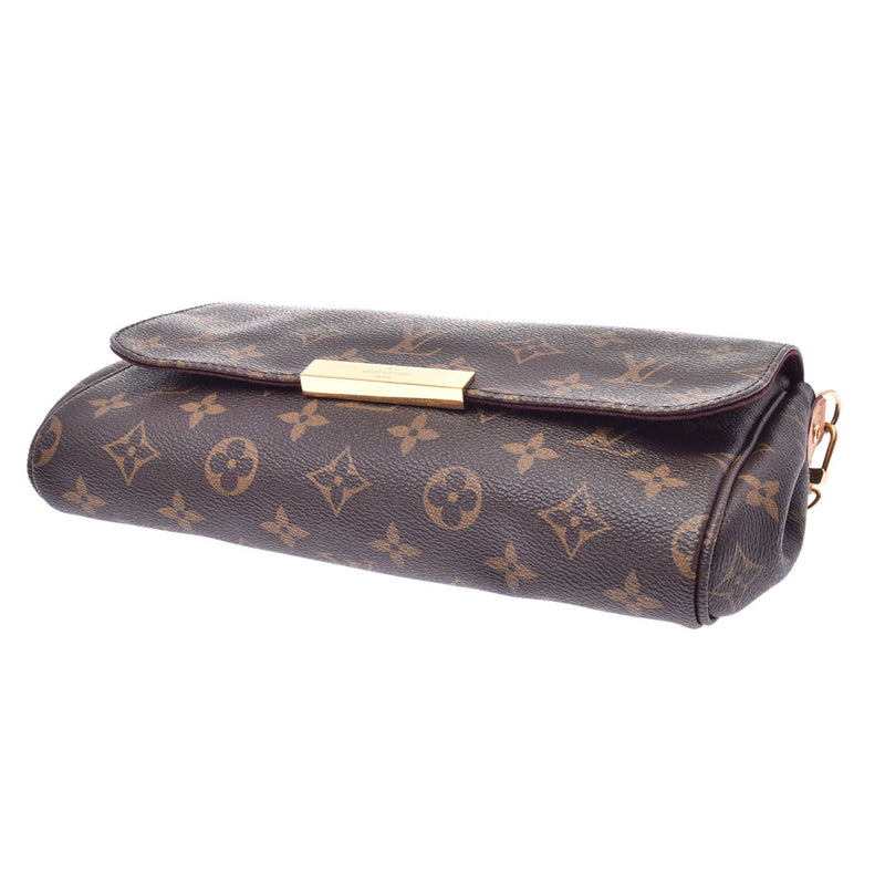 LOUIS VUITTON 路易威登单字费博利特 MM 棕色 M40718 女士单色帆布肩包 A 级二手银藏