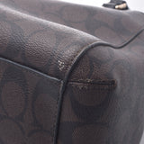 COACH Coach Signature Handbags, Outlet, Brown/Black Gold, F34605 Ladies PVC 2WAY bag, B rank, used silver.