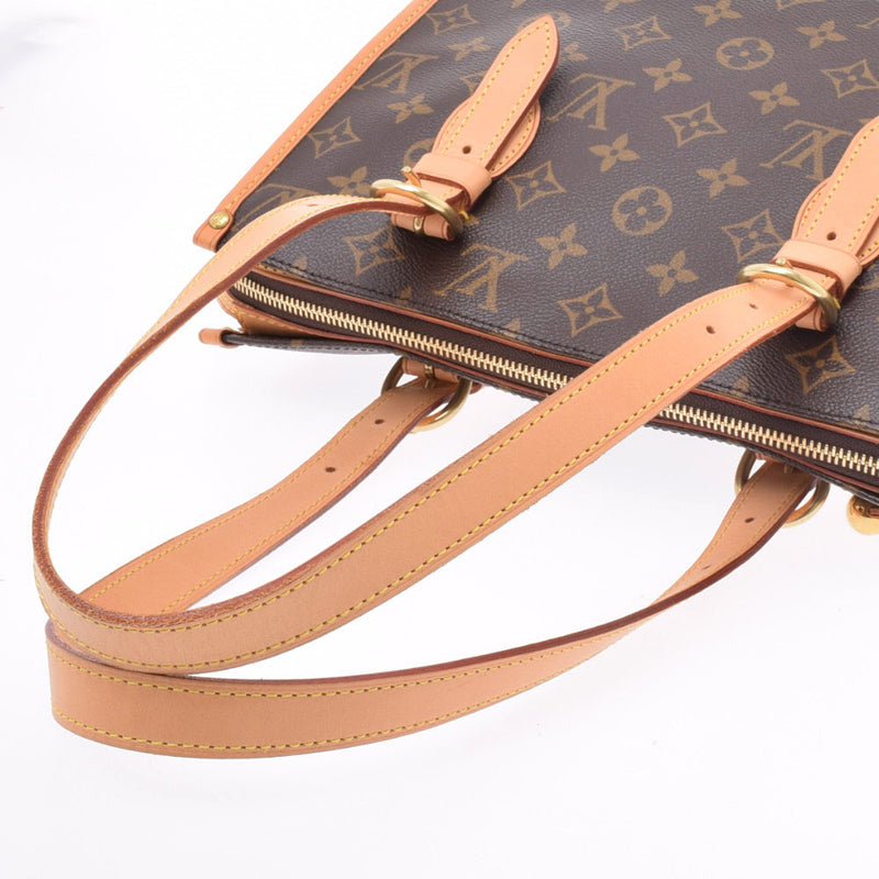 LOUIS VUITTON Louis Vuitton monogram Bo-bankour USA Brown M40007 unisex monogram canvas handbag AB rank used silver