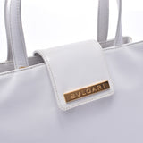 BVLGARI Bvlgari 2WAY Bag White Gold Hardware Ladies Leather Handbag AB Rank Used Ginzo