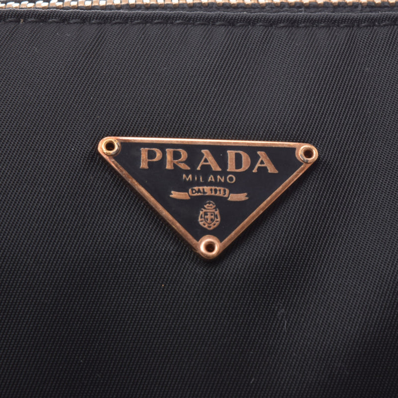 PRADA Prada Black BN0290 Ladies Nylon/Leather Handbag AB Rank Used Ginzo
