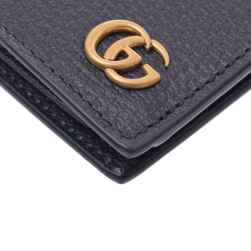 GUCCI古驰GG Marmont长钱包黑色459133男士皮革钱包新银