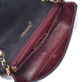 CHANEL Chanel, Matrasse chain shoulder bag, single flap, black gold, Ladies, Ramskin, shoulder bag, B, B, used silver,