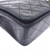 CHANEL Chanel, Matrasse chain shoulder bag, single flap, black gold, Ladies, Ramskin, shoulder bag, B, B, used silver,