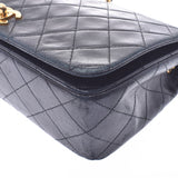 CHANEL Chanel, Matrasse chain shoulder bag, single flap, black gold, Ladies, Ramskin, shoulder bag, B, B, used silver,