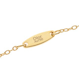 克里斯汀·迪奥（Christian Dior）ROSE CELESTE大奖章项链女士K18YG / On玛瑙/母亲的珍珠项链A级二手Ginzo