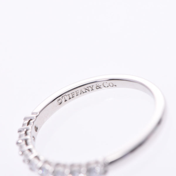 TIFFANY&Co. Tiffany Embrace Band Half Cycle Ring Half Eternity 9P Diamond #9 No. 9 Ladies Pt950 Platinum Ring/Ring A Rank Used Ginzo