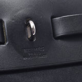 HERMES Hermes Ale Bag PM 2WAY Bag Black/Ivory Silver Metal Fittings G Engraved (c. 2003) Unisex Twar/Wash Tote Bag B Rank Used Ginzo