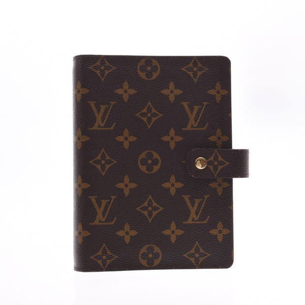 LOUIS VUITTON Louis Vuitton Monogram Agenda MM Brown R20105 Unisex Monogram Canvas Notebook Cover A Rank Used Ginzo