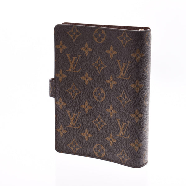 LOUIS VUITTON Louis Vuitton Monogram Agenda MM Brown R20105 Unisex Monogram Canvas Notebook Cover A Rank Used Ginzo