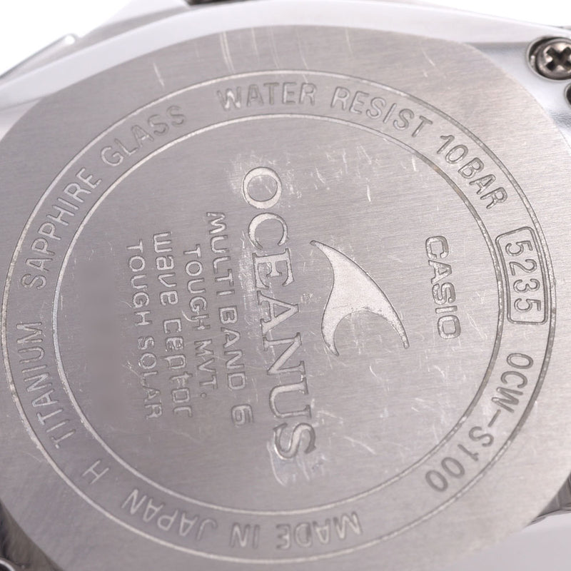 CASIO カシオ オシアナス タフソーラー OCW-S100 メンズ チタン 腕時計 ソーラー電波時計 シルバー文字盤 ABランク 中古 銀蔵