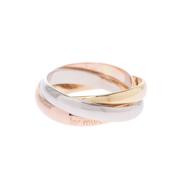 CARTIER Cartier Trinity Ring Three Color #56 No. 14 Women's YG/WG/PG Ring Ring A Rank Used Ginzo