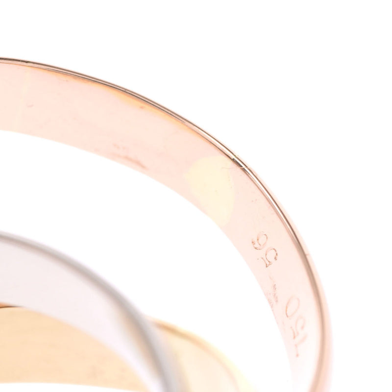卡地亚卡地亚三位一体戒指三种颜色#5614妇女YG/WG/PG环a级用银
