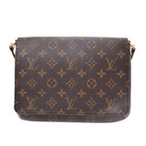 LOUIS VUITTON Louis Vuitton monogram musette tango short brown M51257 unisex monogram canvas shoulder bag B rank used silver storehouse