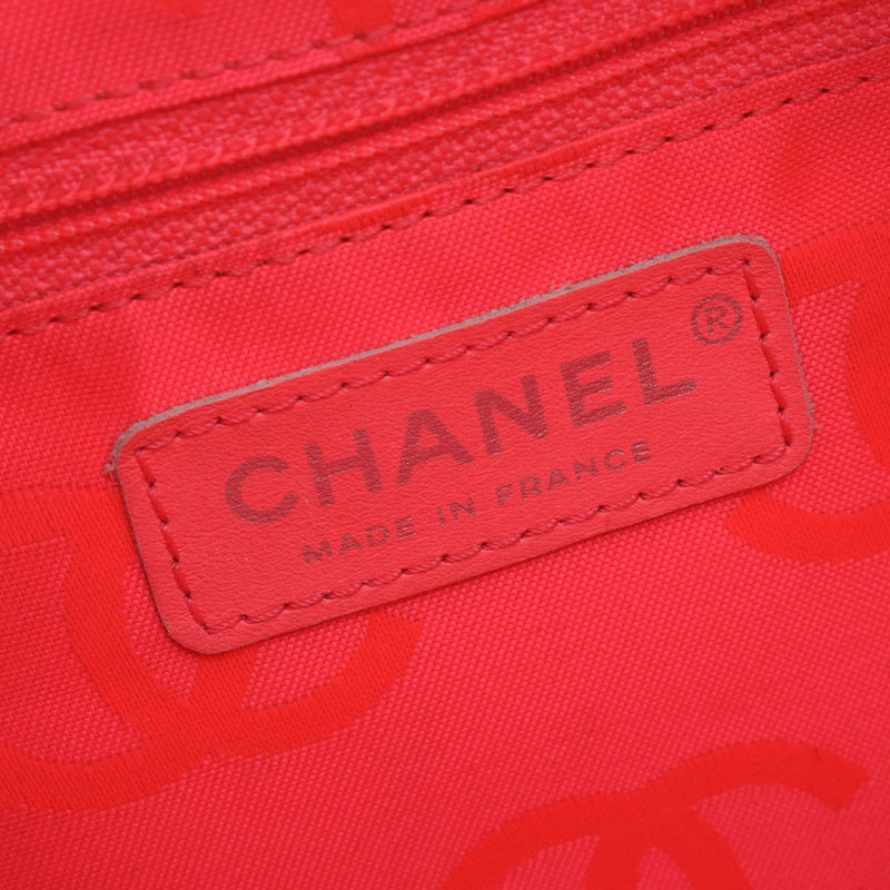 CHANEL Kan Chanel Bonn line bowling bag black / black lady's leather handbag AB rank used silver storehouse