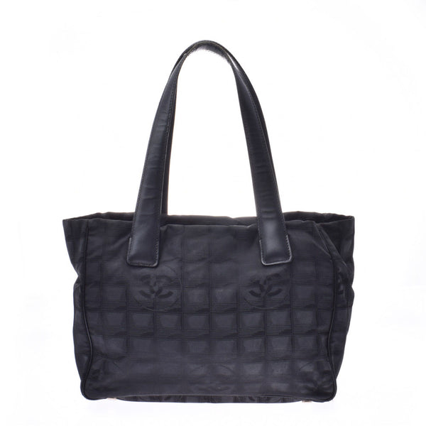 CHANEL香奈儿旅游线,新旅游线,Tote PM,Black Ladies,Nylon / Leather Handbag C Rank,使用银器。