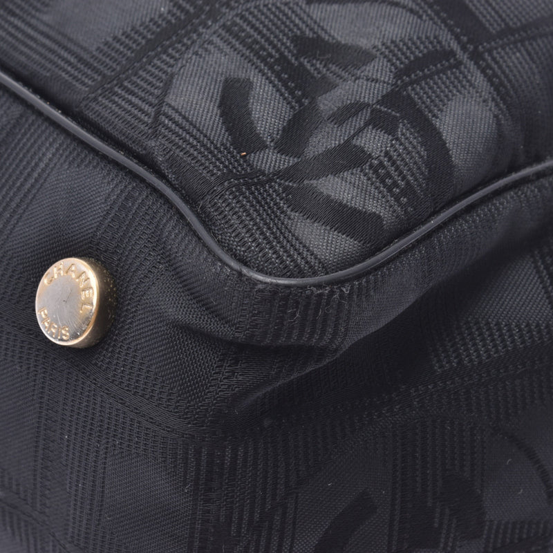 CHANEL香奈儿旅游线,新旅游线,Tote PM,Black Ladies,Nylon / Leather Handbag C Rank,使用银器。