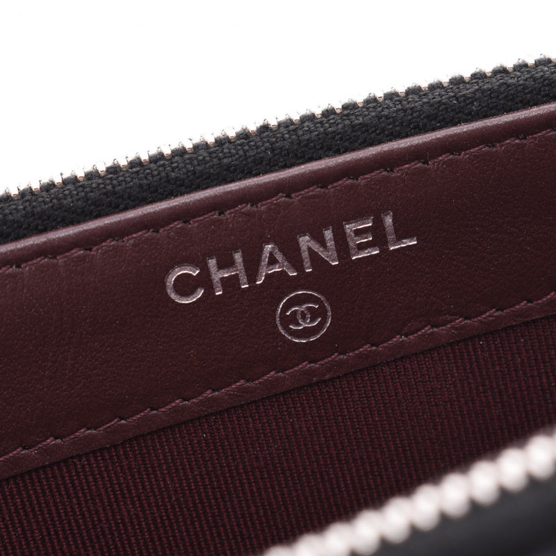 CHANEL Chanel, purse, wallet, bag, black silver, gold, gold, gold, silver, chavour, wallet chain wallet, new, used silver razor.