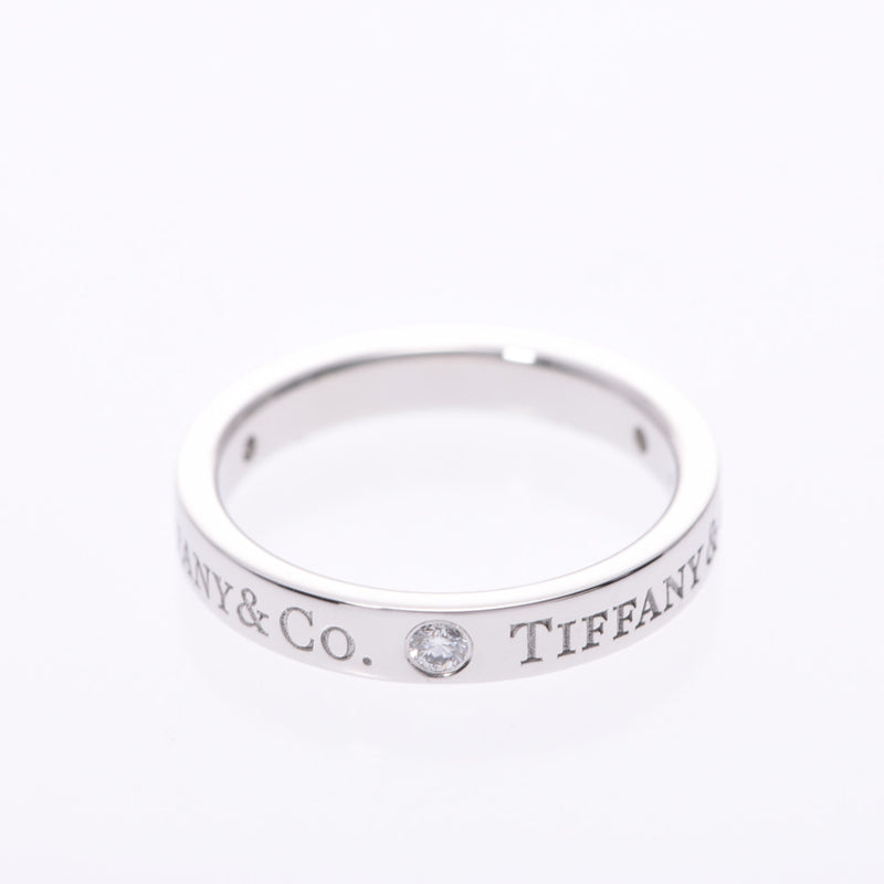 TIFFANY&Co. Tiffany flat bundling 3P diamond #7.5 7.5 Lady's Pt950 platinum ring, ring A rank used silver storehouse