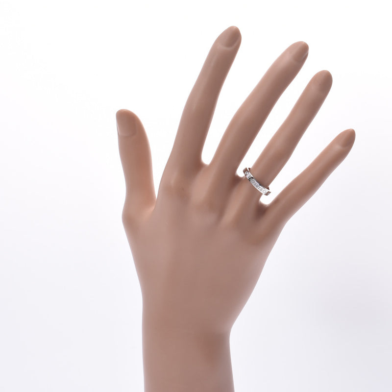 TIFFANY＆Co。Tiffany扁平戒指3P钻石＃7.5 7.5女士Pt950铂金戒指/戒指二手排名第Ginzo