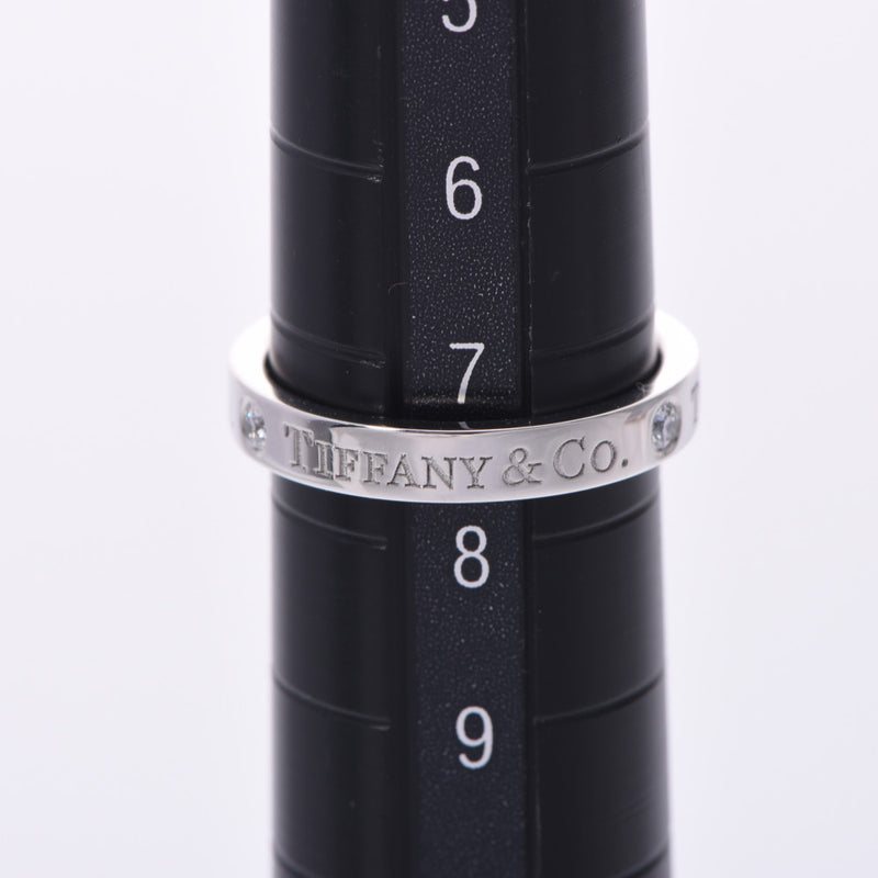 TIFFANY&Co. Tiffany flat bundling 3P diamond #7.5 7.5 Lady's Pt950 platinum ring, ring A rank used silver storehouse