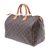 LOUIS VUITTON路易威登Monogram Speedy 35棕色M41524中性Monogram帆布手提包B等级二手Ginzo