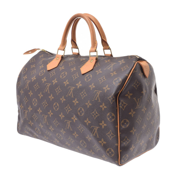 LOUIS VUITTON ルイヴィトン モノグラム スピーディ35 ブラウン M41524 ユニセックス モノグラムキャンバス ハンドバッグ Bランク 中古 銀蔵