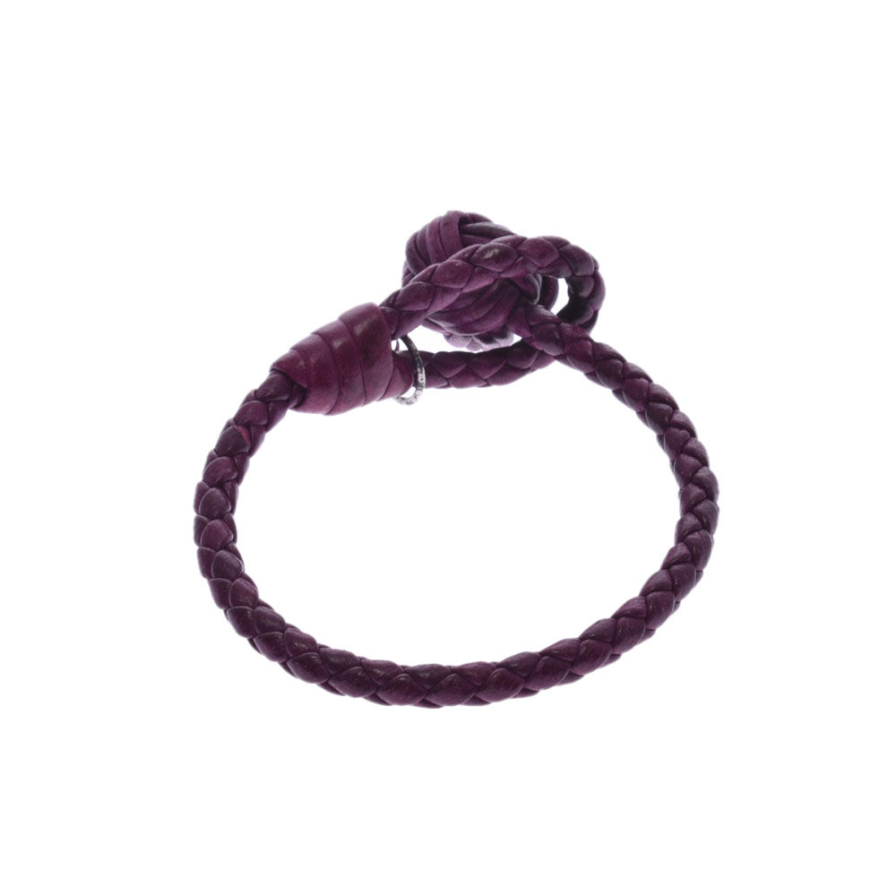 Bottega Veneta Purple Unisex Leather Bracelet BOTTEWAVENETA Used