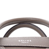 CELINE セリーヌ ラゲージ ナノショッパー 2WAYバッグ グレー レディース レザー ハンドバッグ ABランク 中古 銀蔵