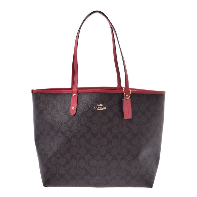 Coach women's f36658 reversible city tote in signature Clearance