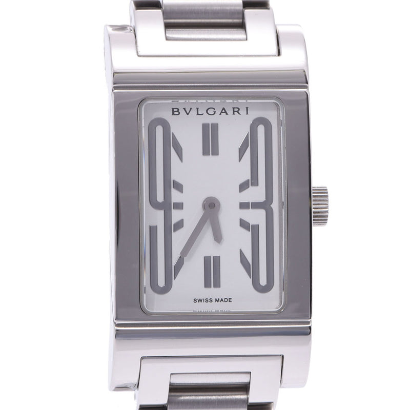 BVLGARI Burgagari Lettango, 39, RT39S Ladies, Clock, White, White, A.S.A., rank A, rank, used silver.