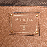 PRADA Prada tote bag beige Lady's calf 2WAY bag B rank used silver storehouse